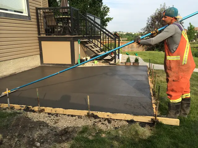 Concrete that sets the grade. Lamacraft project photo