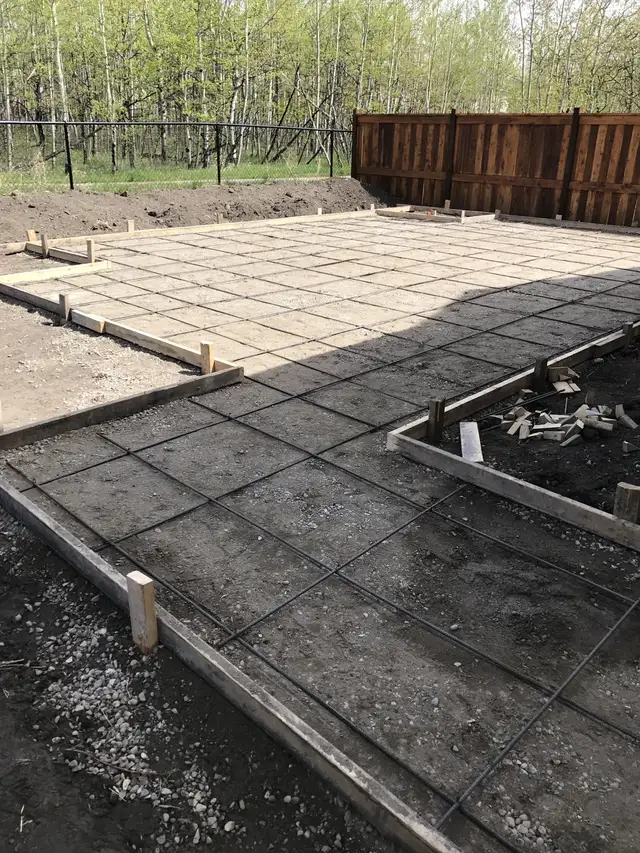 Concrete that sets the grade. Lamacraft project photo