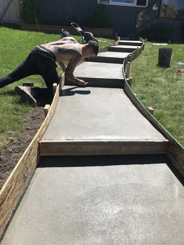 Concrete that sets the grade. Lamacraft project photo