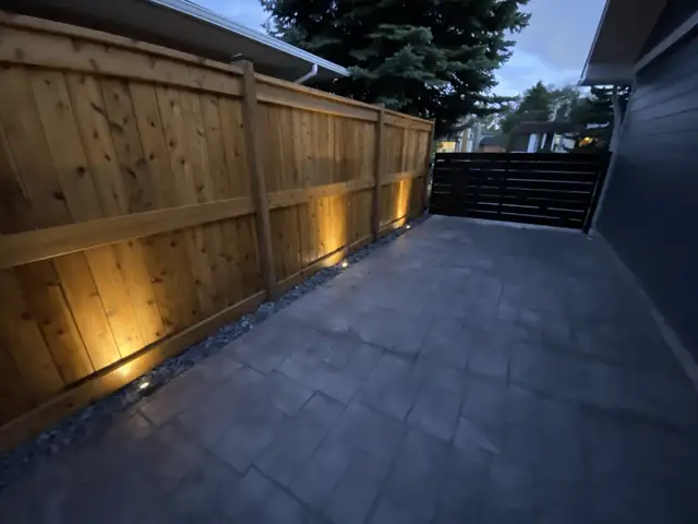Cedar fence project by Lamacraft in Calgary